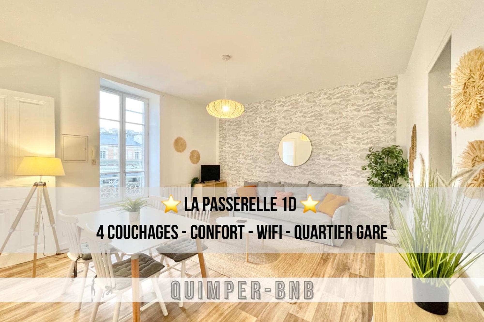 La Passerelle 1D - Quartier Gare - Wifi 坎佩尔 外观 照片